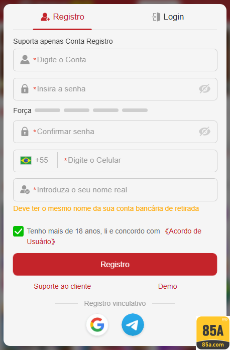 Experiência de Jogos 85a.com